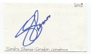 Sandra Shamas Signed 3x5 Index Card Autographed Signature Actress Fraggle Rock - Picture 1 of 2
