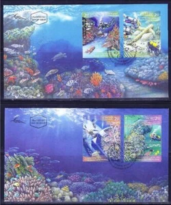 ISRAEL 2022 STAMPS SCUBA DIVING SITES IN ISRAEL SEA FISH 2 FDC - Picture 1 of 1