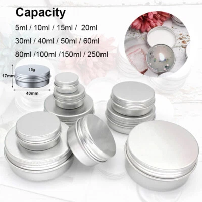 10 piece screw aluminum tin can food can cosmetics container candle can box