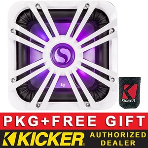 SUBWOOFER CUADRADO KICKER 44L7S124 AUDIO COCHE/MARINO 12" L7S CON REJILLA LED BLANCO - Imagen 1 de 6