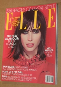 ELLE Magazine September 2000  New Glamour Bold Feminine Chic Christy Turlington - Picture 1 of 6