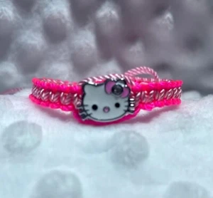 Hello Kitty Charm Bracelet, Friendship Bracelet, Kitty Pulsera Handmade Bracelet - Picture 1 of 3