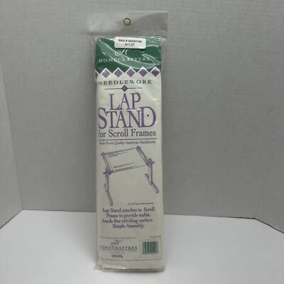 Needlework Lap Stand For Scroll Frames Wooden New #H400 Embroidery Quilting More - Image 1 of 4