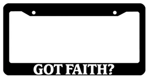 Black License Plate Frame Got Faith? Auto Accessory 795 - Picture 1 of 1