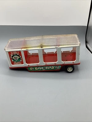 Remolque vintage de circo de animales salvajes Buddy L de acero prensado años 60 de colección-12 pulgadas Foto 1 de 4