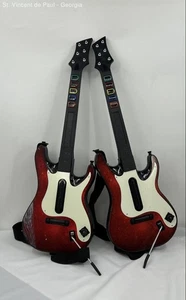 2 Red Guitar Hero 95893.805 Wireless PlayStation 2/3 PS2 PS3 NO DONGLE Untested - Picture 1 of 12