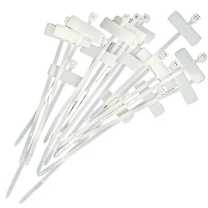 100x Cable tie with Text label 25x8mm 100 x 2,5mm White Natural 8kg PA6.6 Polyam - Picture 1 of 4