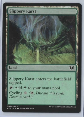 MTG Magic the Gathering Commander 2015 #307 Slippery Karst - Image 1 of 2
