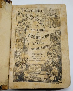 1855 The Illustrated Manners Book A Manual of Good Behavior Polite Valcourt Real - Imagen 1 de 19