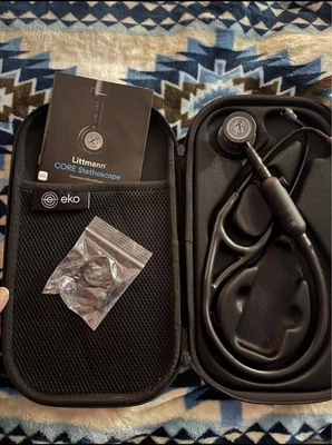 Littmann Eko Core Digital Stethoscope Matte Black with Case - Image 1 of 2