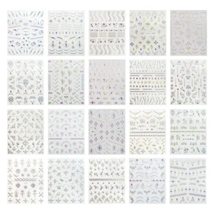 3D Embossed Self-Adhesive Nail Art Decals Colorful Nail Art Sticker,Nail Supply - Picture 1 of 8