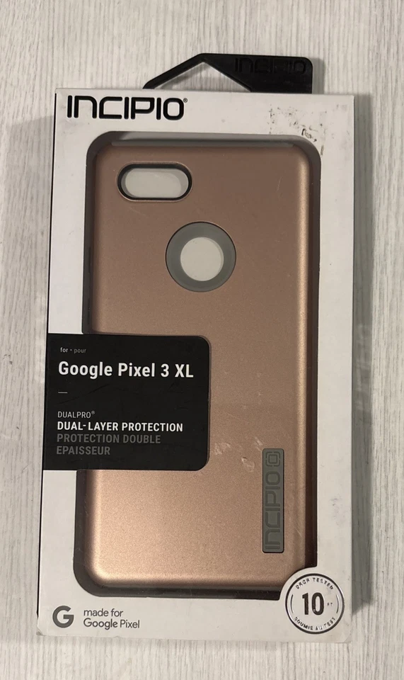Funda Doble Capa Incipio DualPro para Google Pixel 3 XL - Oro Rosa / Gris Claro Foto 1 de 1
