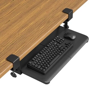 BONTEC Keyboard Tray Under Desk, Pull Out Keyboard & Mouse Tray with C Clamp - Picture 1 of 7