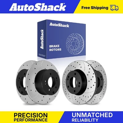 Front Rear Drilled Slotted Brake Rotors for 2012-2013 Kia Soul 1.6L 2.0L - Изображение 1 из 4