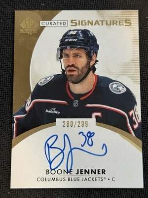 2023-24 SP Authentic Boone Jenner Curated Signatures Auto /299 Blue Jackets - Image 1 of 2