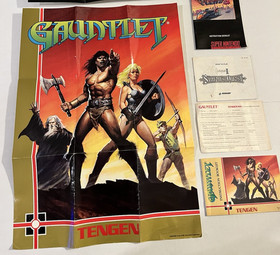 NINTENDO NES GAME PAPER LOT GAUNTLET POSTER & CASTLEVANIA F-ZERO INSTRUCTIONS