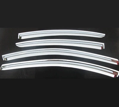 Viseras de ventana cromadas ventilación 4p para Kia Rio 5d Pride 2006 2009 Foto 1 de 2