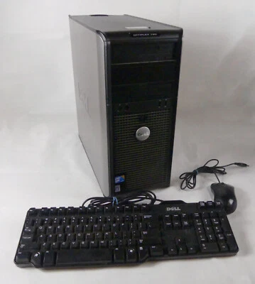 Dell Optiplex 780 Tower PC Intel Core 2 Duo E8500 3.16GHz Keyboard Mouse - Image 1 of 4