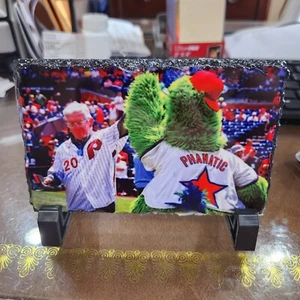 Phillies - Display piece L@@K - Photo slate - Mike Schimdt and Phanatic - Picture 1 of 1