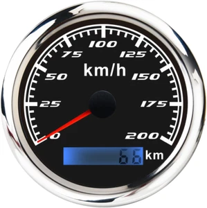 85mm Digital GPS Tacho Tachometer Gauge für Auto Boot Motorrad 0-200km/h - Bild 1 von 5