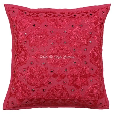 Cojín de piso decoración artística bordado boho étnico hippie gitano almohada meditación Foto 1 de 4