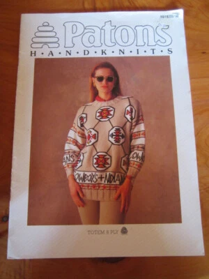 KNITTING PATTERN BOOK PATONS HANDKNITS  NO. 1015   GREAT **** MUST SEE - Image 1 of 2