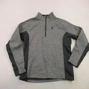 Spyder Jacket Mens Large 1/4 Zip Long Sleeve Outdoor Lightweight Gray - Picture 1 of 11