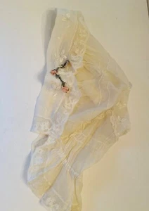 Antique Bonnet for Baby Christening Bonnet Whitework Embroidery Crochet Ribbon - Picture 1 of 9