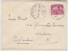 Egypt-1910 5 Mills red on Royal Regiment of Artillery Cairo D cover to England