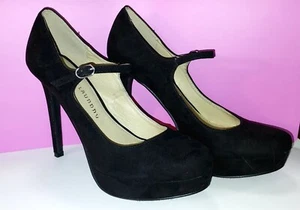 Chinese Laundry Heels Size 9 Black Suede 5 inch heels - Foto 1 di 5