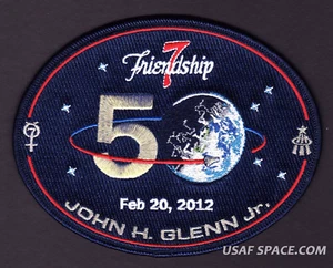 FRIENDSHIP 7-50th ANNIVERSARY -JOHN GLENN- ORIGINAL- 6" -Gagnon NASA SPACE PATCH - Picture 1 of 4
