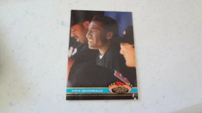 1991 TOPPS STADIUM CLUB # 555 MIKE DEVEREUAX     BASEBALL CARD - Image 1 of 2