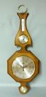 Early American Elgin Barometer Thermometer Wall Clock