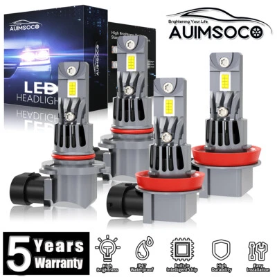 For Kenworth T370 T680 T880 Truck 2013-2022 LED Headlights Bulbs High Low Beam - Image 1 of 4