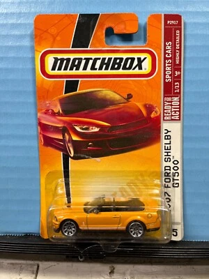 1/64 MATCHBOX SPORTS CARS 2007 FORD SHELBY GT500 CONVERTIBLE #15 YELLOW - Image 1 of 2