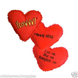 Yeowww! Organic Catnip Heart Attack Pillow Made in the USA - Choose Design - Foto 1 di 5
