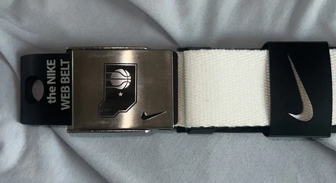 Nike Indiana Pacers Belt Buckle with Bottle Opener & Adjustable White Cloth Belt Cover