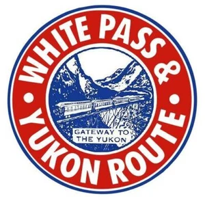 Calcomanía adhesiva White Pass & Yukon Route Railway Railroad Train - Imagen 1 de 3