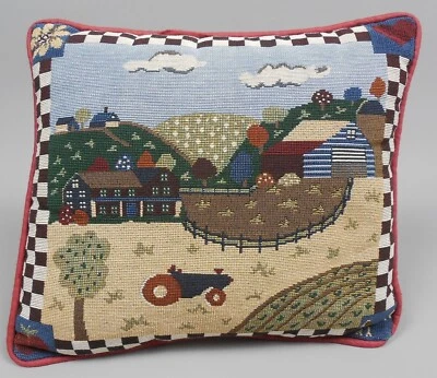 Almohada decorativa de tapiz de granja vintage granero cabaña de campo Foto 1 de 4