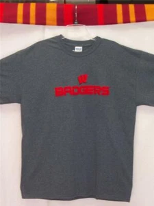 Wisconsin Badgers SHIRT Charcoal GRAY Embroidered XL Big 10 UW Extra Large NWT - Picture 1 of 2