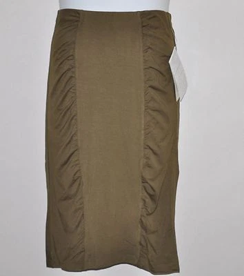 M by Marc Bouwer Stretch Knit Skirt W/Ruching Size XS-Olive - Image 1 of 4