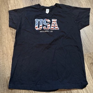 Kids 4th of July USA Graphic Tee Shirt Size 12/14 LARGE Patriotic - Picture 1 of 4
