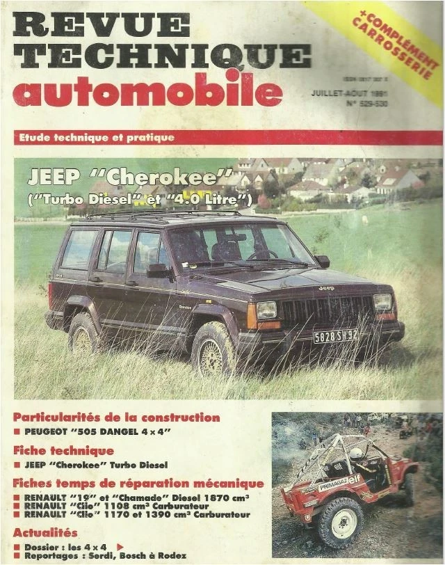 rta revue technique manuel atelier réparation entretien etude mta jeep cherokee - Photo 1/1