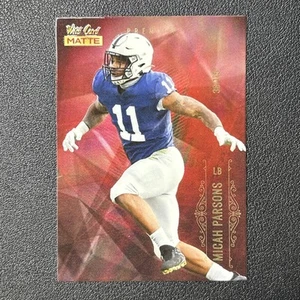 2021 Wild Card Matte Chase Red /175 Micah Parsons  Numbered #MBC-18 Rookie RC - Afbeelding 1 van 3