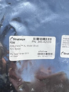 Bobina NOS Stratasys uPrint blu 345-42009 ABS SR-30 42ci - Foto 1 di 2