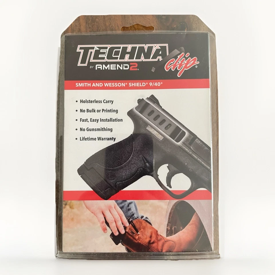 Amend2 Techna Clip Conceal Carry Smith & Wesson Shield 9mm & .40 - SHBR - Image 1 of 2