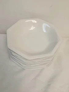 Set 8 Johnson Brothers Heritage White Dessert Fruit Sauce Bowls Ironstone 5 1/4” - Picture 1 of 9