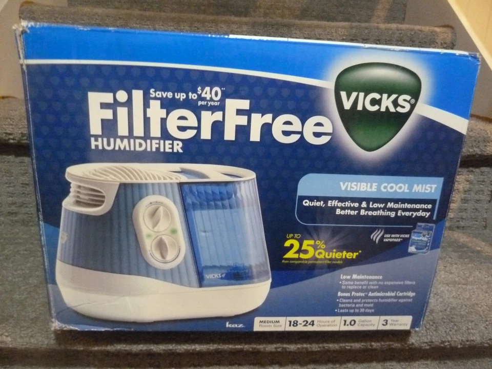Vicks Filter Free Cool Mist 1.0 Gallon Humidifier YS-872 excellent cod - Image 1 of 3