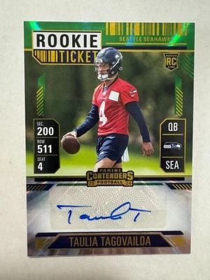 2024 Panini Contenders Rookie Ticket Variations Auto #143 Taulia Tagovailoa RC  - Image 1 of 4