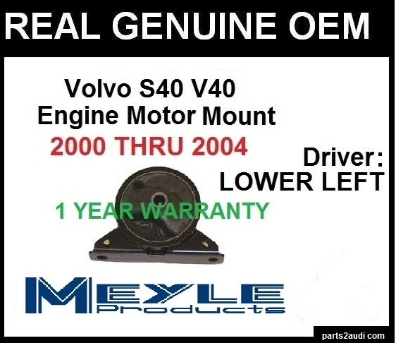 MOTOR MONTAJE MOTOR VOLVO S40 V40 CONDUCTOR IZQUIERDO INFERIOR 2000-2004 30611465 Foto 1 de 4